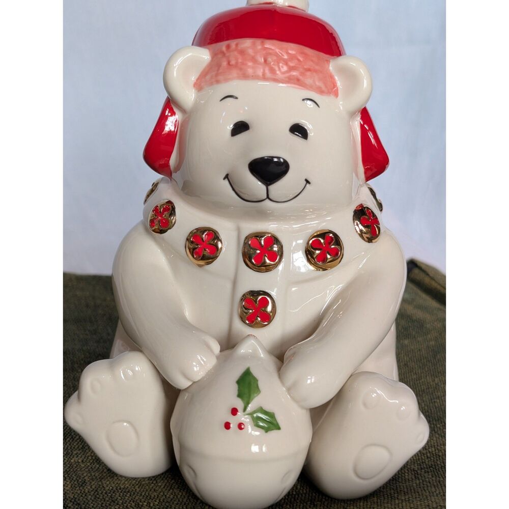 Lenox North Pole Polar Bear Lighted Figurine Color Changing Christmas Decor VTG